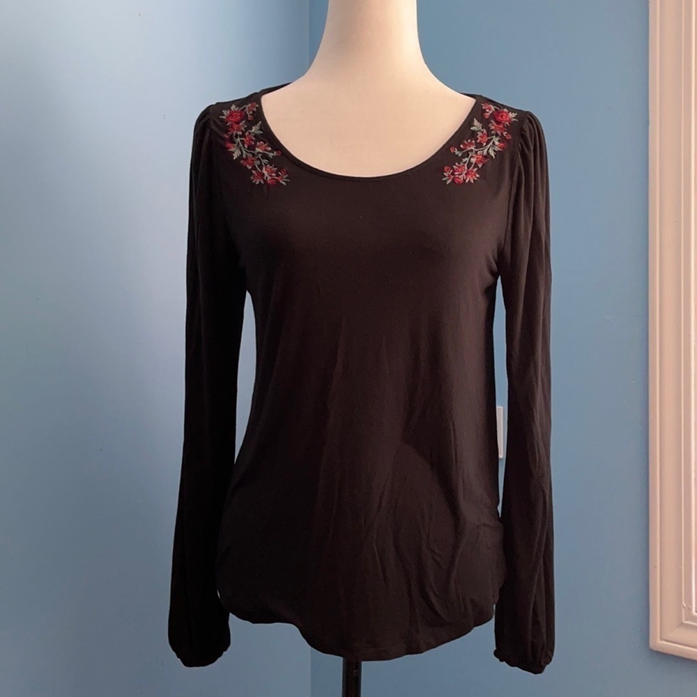 American Eagle AEO Black Long Sleeves Top US M